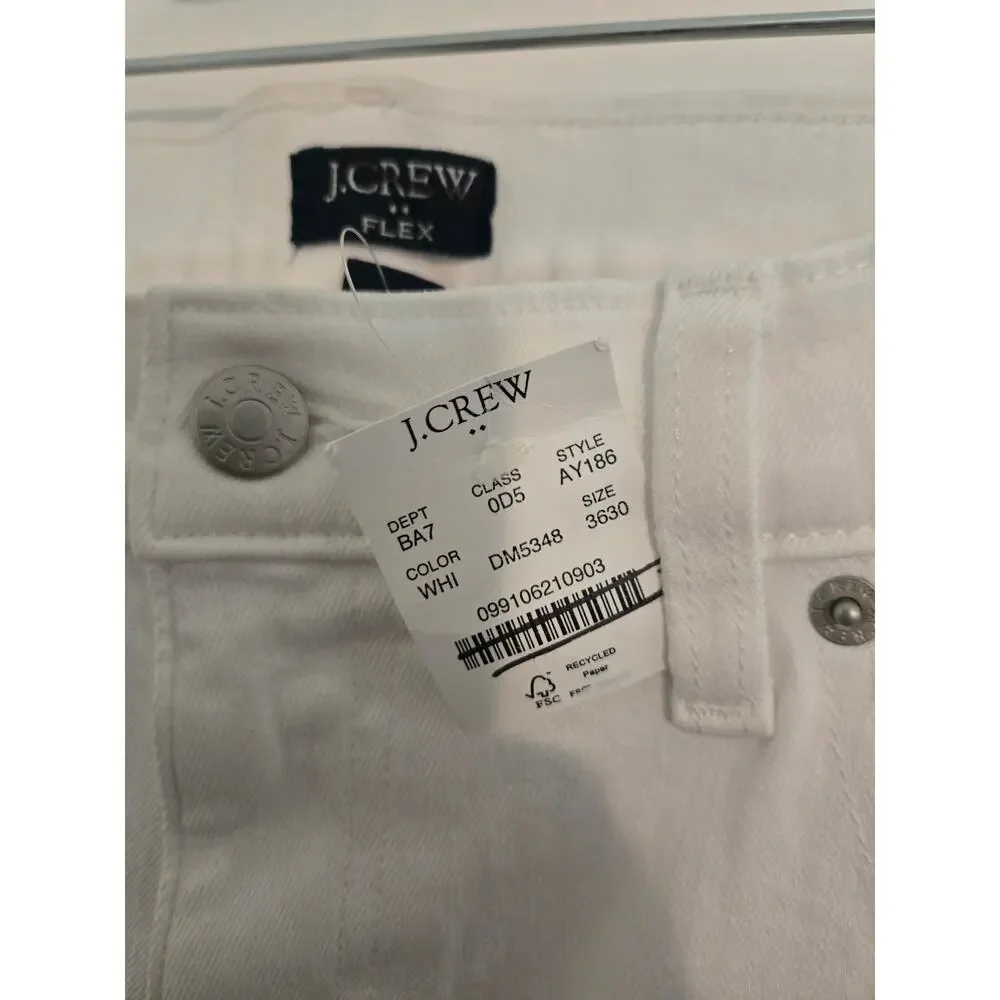 NWT J.Crew Slim-fit flex jean in white mens size 36x30 - Picture 5 of 6